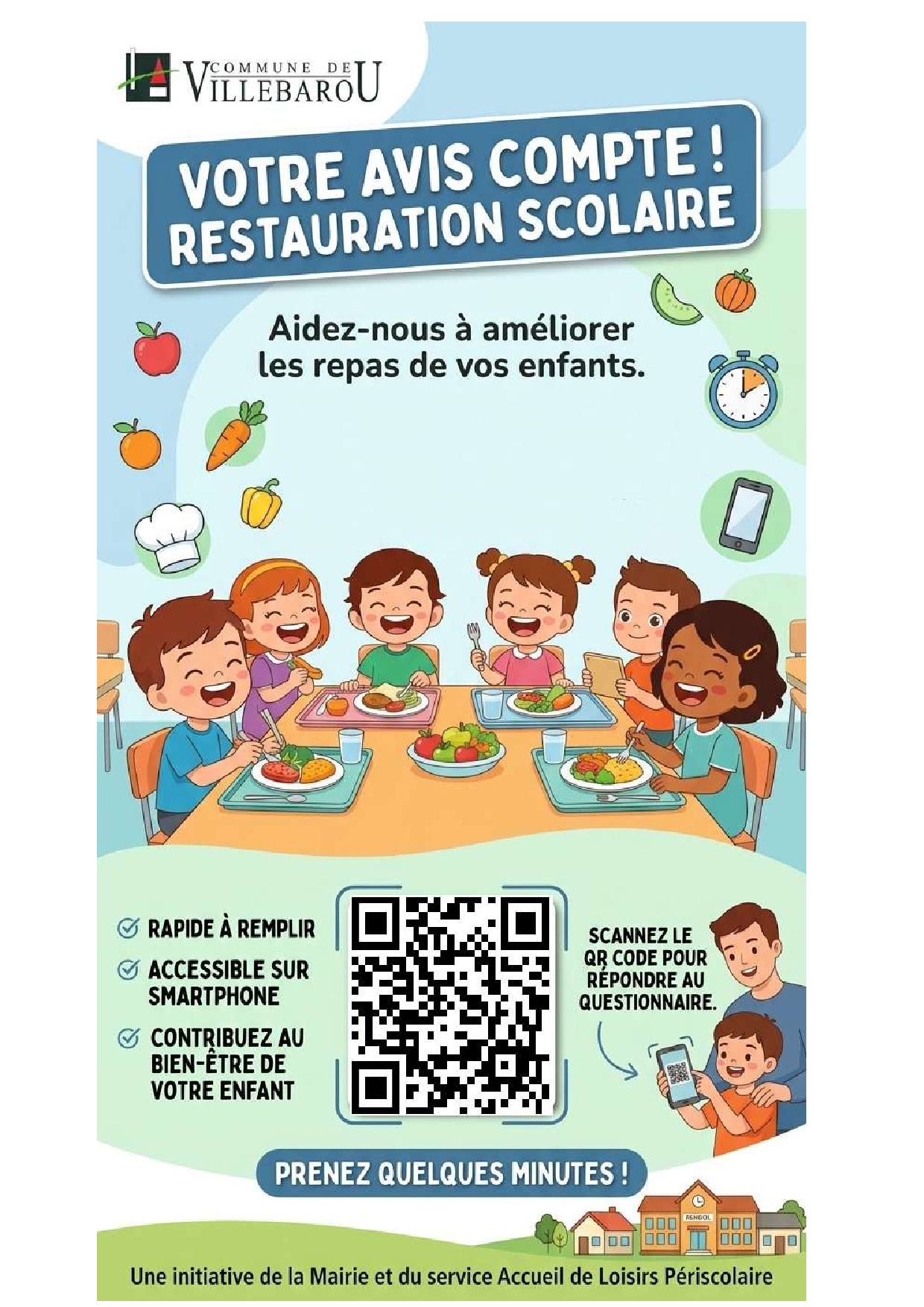 Lire la suite à propos de l’article Restauration scolaire – votre avis nous intéresse